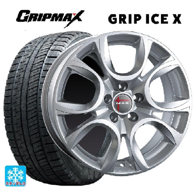 【6/22 20時〜 全品P5倍＆クーポン】アルファロメオ ジュリア(952系)用 225/50R17 98T XL グリップマックス グリップアイスX ブラックレター 阿部商会 マック トリノ シルバー 新品スタッドレスタイヤホイール 4本セット