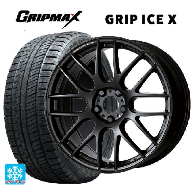 【6/22 20時〜 全品P5倍＆クーポン】195/60R17 90T グリップマックス グリップアイスX ブラックレター # ワーク エモーション M8R MBL 17-7J 国産車用 スタッドレスタイヤホイール4本セット