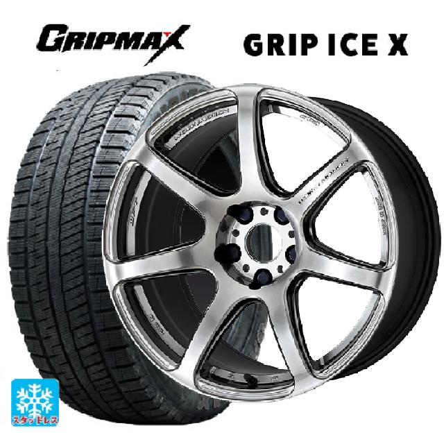 【6/11 1:59迄 全品ポイント5倍】215/45R17 91T XL グリップマックス グリップアイスX ブラックレター ワーク エモーション T7R GTS 17-7J 国産車用 スタッドレスタイヤホイール4本セット