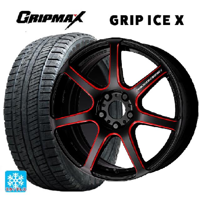 【6/22 20時〜 全品P5倍＆クーポン】2024年製 185/55R16 83T グリップマックス グリップアイスX ブラックレター ワーク エモーション T7R BRM 16-6.5J 国産車用 スタッドレスタイヤホイール4本セット