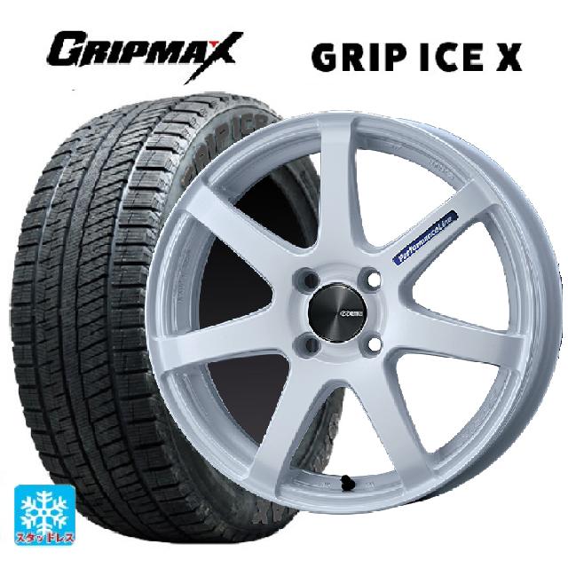 165/55R15 75Q グリップマックス グリップアイスX ブラックレター エンケイ パフォーマンスライン PF07 # WH 15-5J 国産車用 スタッドレスタイヤホイール4本セット