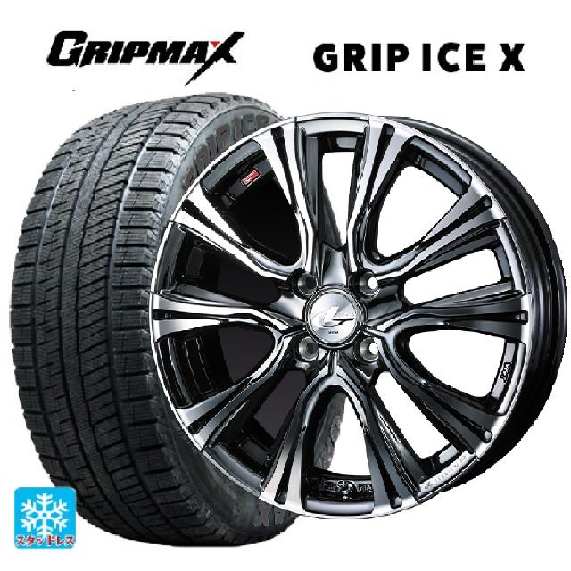 【6/22 20時〜 全品P5倍＆クーポン】165/50R16 77T グリップマックス グリップアイスX ブラックレター ウェッズ レオニス VR BMCMC 16-5J 国産車用 スタッドレスタイヤホイール4本セット