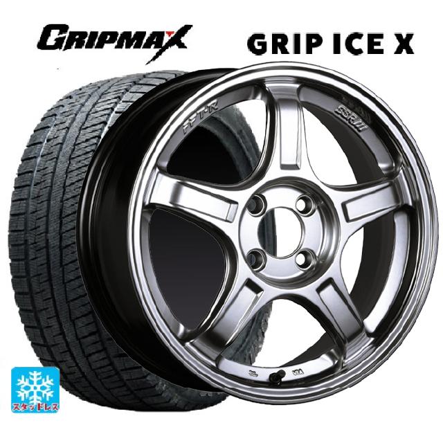 【6/22 20時〜 全品P5倍＆クーポン】165/50R16 77T グリップマックス グリップアイスX ブラックレター タナベ SSR GT X03 クロムシルバー 16-5.5J 国産車用 スタッドレスタイヤホイール4本セット
