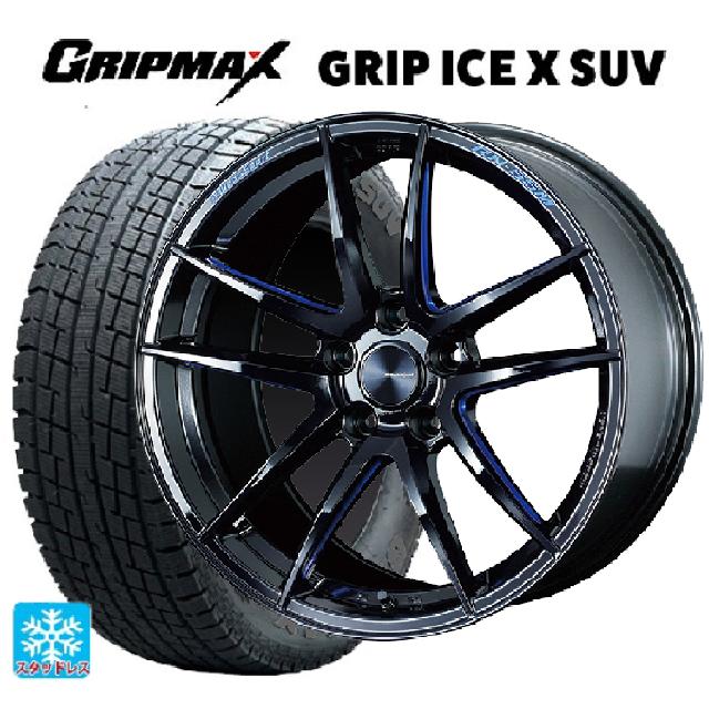 ミツビシ アウトランダーPHEV(5LA GNOW)用 235/60R18 107H XL グリップマックス グリップアイスX SUV ブラックレター # ウェッズ ウェッズスポーツ RN55M BBM 新品スタッドレスタイヤホイール 4本セット