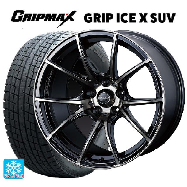 【最大3万円OFFクーポン 5/16 1:59迄】トヨタ ハリアー(80系)用 225/60R18 104H XL グリップマックス グリップアイスエックス SUV ブラックレター ウェッズスポーツ SA10R ZBB 新品スタッドレスタイヤホイール 4本セット