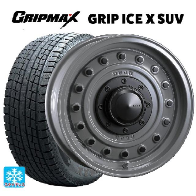 【最大3万円OFFクーポン 5/16 1:59迄】スズキ ジムニーシエラ(74系)用 195/80R15 107/105N グリップマックス グリップアイスエックス SUV ブラックレター # ディーン コロラド スチールグレー 新品スタッドレスタイヤホイール 4本セット