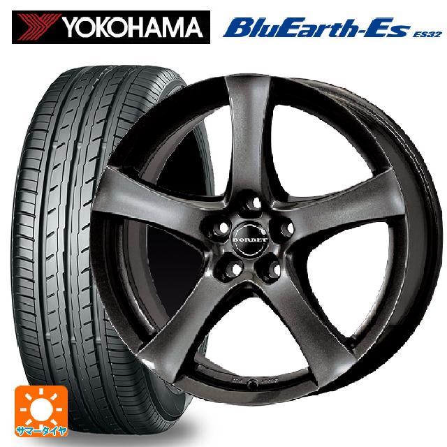 ルノー キャプチャー(2RH5F1)用 205/65R15 94H ヨコハマ ブルーアースEs ES32 ボルベット タイプ F ミストラルアンスラサイトグロッシー 新品サマータイヤホイール 4本セット