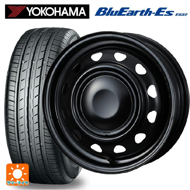 在庫有り スズキ ハスラー(MR52/92S)用 165/65R14 79S ヨコハマ ブルーアースEs ES32 ネオキャロ スチールホイール # セミマットブラック+ブラックキャップ 新品サマータイヤホイール 4本セット