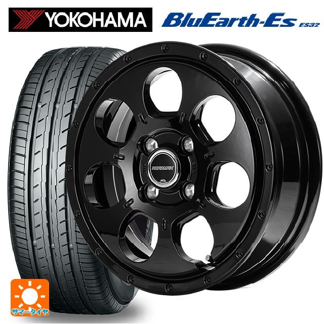 【6/15〜16限定 全品P5倍＆クーポン】165/55R15 75V ヨコハマ ブルーアースEs ES32 # エムアイディー MIDホイール マッドエージェント セミグロスブラック 15-4.5J 国産車用 サマータイヤホイール4本セット