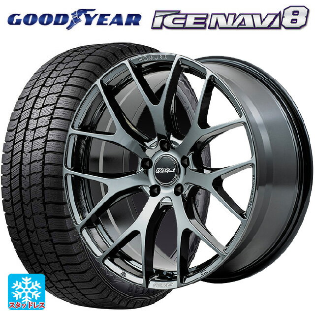 トヨタ プリウス(60系)用 225/45R19 92Q グッドイヤー アイスナビ8 ホムラ 2X7FT YNJ 新品スタッドレスタイヤホイール 4本セット