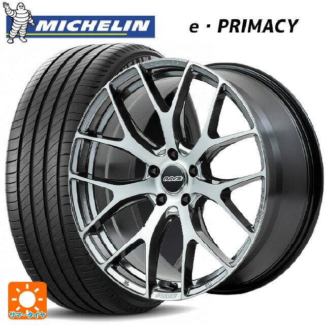 【6/11 1:59迄 全品ポイント5倍】215/45R18 89W ミシュラン 正規品 Eプライマシー レイズ ホムラ 2X7FT QAJ 18-7.5J 国産車用 サマータイヤホイール4本セット