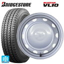 【最大3万円OFFクーポン 4/27 9:59迄】即日発送 145/80R12 80/78N ブリヂストン ブリザック VL10 # 正規品 ウェッズ キャロウィン PK351F # スチール シルバー 12-3.5J 国産車用 スタッドレス…