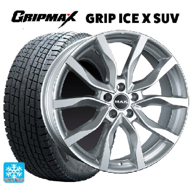 ランドローバー ディスカバリースポーツ(LC2系)用 235/55R19 105H XL グリップマックス グリップアイスX SUV ブラックレター # 阿部商会 マック ハイランズ シルバー 新品スタッドレスタイヤホイール 4本セット