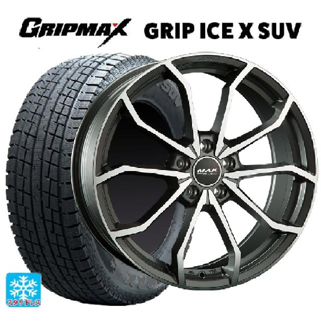 【6/20限定 全品P5倍＆クーポン】アウディ SQ5(FYD系)用 235/55R19 105H XL グリップマックス グリップアイスX SUV ブラックレター 阿部商会 マック レーベFF ガンメタリックミラー 新品スタッドレスタイヤホイール 4本セット