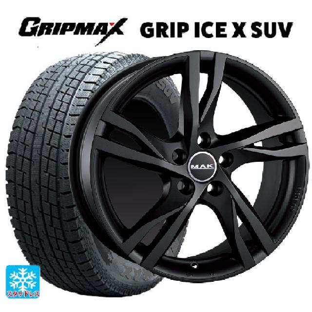【6/22 20時〜 全品P5倍＆クーポン】ジャガー E-PACE(DF2系)用 235/60R18 107H XL グリップマックス グリップアイスX SUV ブラックレター # 阿部商会 マック ストックホルム マットチタン 新品スタッドレスタイヤホイール 4本セット