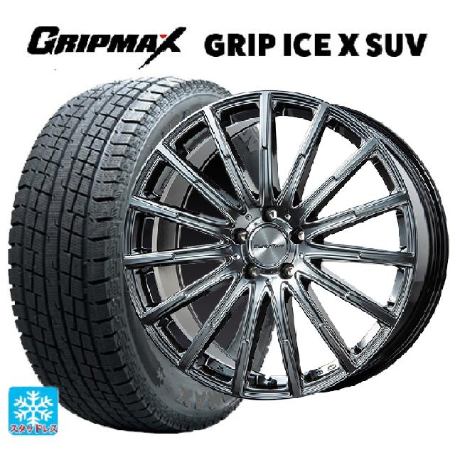 メルセデスベンツ GLC(X253)用 235/55R19 105H XL グリップマックス グリップアイスエックス SUV ブラックレター # エアフルト クロームハイパーブラック 新品スタッドレスタイヤホイール 4本セット