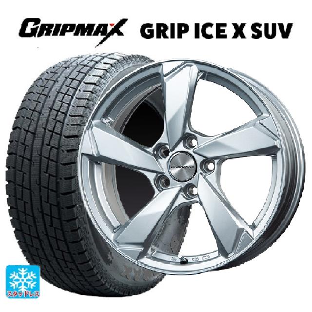 ランドローバー レンジローバー イヴォーク(LZ2系)用 235/60R18 107H XL グリップマックス グリップアイスエックス SUV ブラックレター # クロスエッジ シルバー 新品スタッドレスタイヤホイール 4本セット