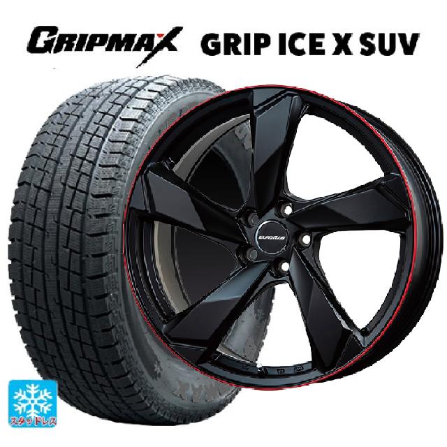 ランドローバー レンジローバー イヴォーク(LZ2系)用 235/55R19 105H XL グリップマックス グリップアイスエックス SUV ブラックレター # クロスエッジ マットブラック/レッドリム 新品スタッドレスタイヤホイール 4本セット