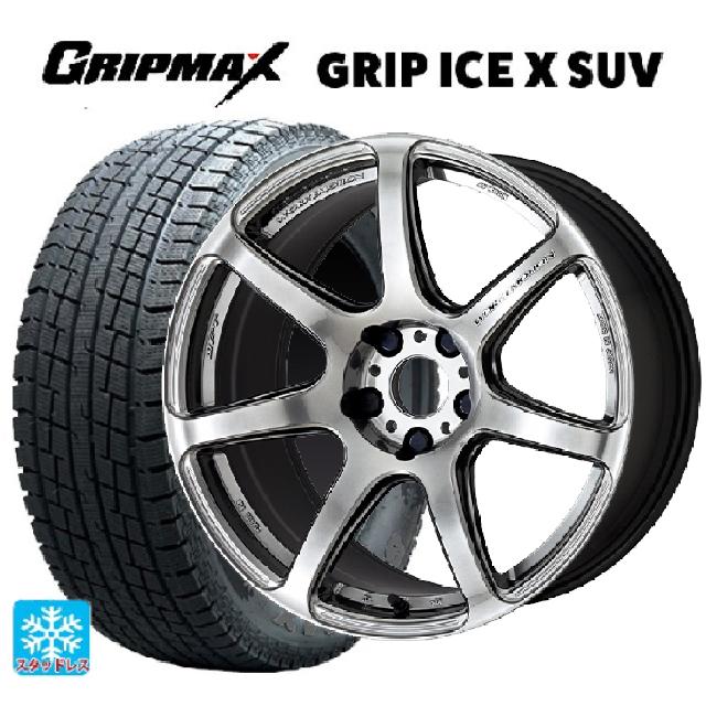 ミツビシ アウトランダー(5LA GNOW)用 235/60R18 107H XL グリップマックス グリップアイスエックス SUV ブラックレター # エモーション T7R GTS 新品スタッドレスタイヤホイール 4本セット