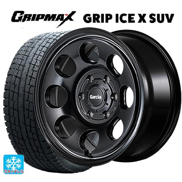 トヨタ ランドクルーザープラド(150系)用 265/65R17 112T グリップマックス グリップアイスエックス SUV ブラックレター # ガルシア パーム8 セミグロスブラック/ウ゛ァーレイポリッシュ 新品スタッドレスタイヤホイール 4本セット