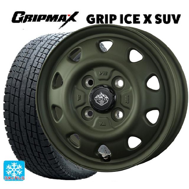 トヨタ プロボックス(160系)用 155/80R14 88/86N グリップマックス グリップアイスX SUV ブラックレター # トピー ランドフット SWZ OD 新品スタッドレスタイヤホイール 4本セット