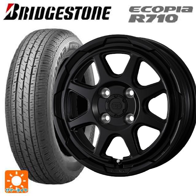 145/80R12 80/78N ブリヂストン エコピア R710 正規品 ウェッズ ウェッズ アドヴェンチャー スタットベルグ # セミマットブラック 12-3.5J 国産車用 サマータイヤホイール4本セット