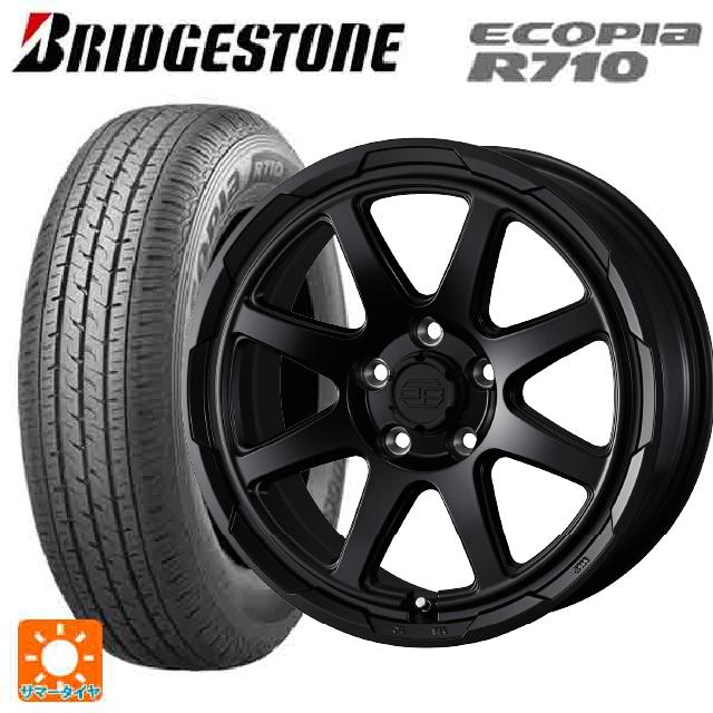 トヨタ タウンエース(S400系(M/C後))用 165/80R14 97/95N ブリヂストン エコピア R710 正規品 ウェッズ ウェッズ アドヴェンチャー スタットベルグ # セミマットブラック 新品サマータイヤホイール 4本セット