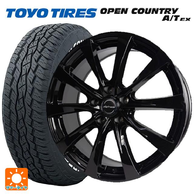 【5/9 20時〜 最大3万円OFFクーポン】トヨタ クラウンスポーツ(36系)用 235/60R18 103H トーヨー オープンカントリー A/T EX ホワイトレター ＃ レフィナーダ モーション2 ブラックエディション(限定仕様） # グロスブラック 新品サマータイヤホイール 4本セット