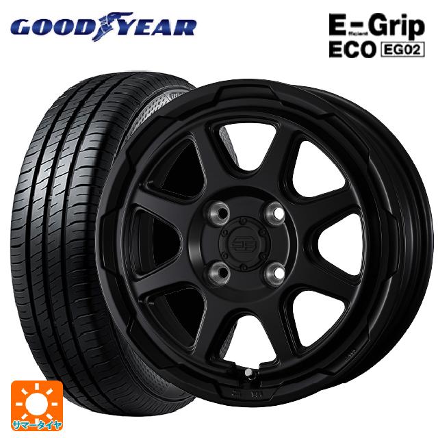 【6/15〜16限定 全品P5倍＆クーポン】165/55R15 75V グッドイヤー エフィシェントグリップ エコ EG02 ウェッズ ウェッズ アドヴェンチャー スタットベルグ セミマットブラック 15-4.5J 国産車用 サマータイヤホイール4本セット