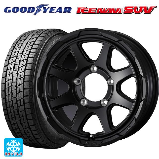 【最大3万円OFFクーポン 5/16 1:59迄】スズキ ジムニー(64系)用 215/70R16 100Q グッドイヤー アイスナビ SUV ウェッズ アドヴェンチャー スタットベルグ セミマットブラック 新品スタッドレスタイヤホイール 4本セット