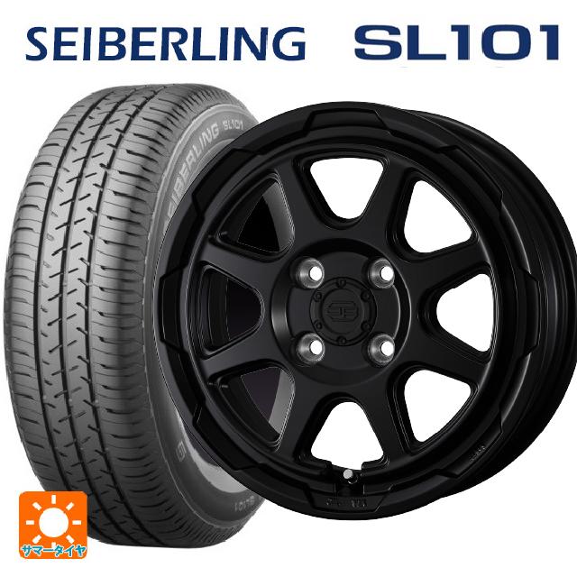 【6/22 20時〜 全品P5倍＆クーポン】165/65R14 79S セイバーリング セイバーリング SL101(ブリヂストン工場生産） ウェッズ ウェッズ アドヴェンチャー スタットベルグ セミマットブラック 14-5J 国産車用 サマータイヤホイール4本セット