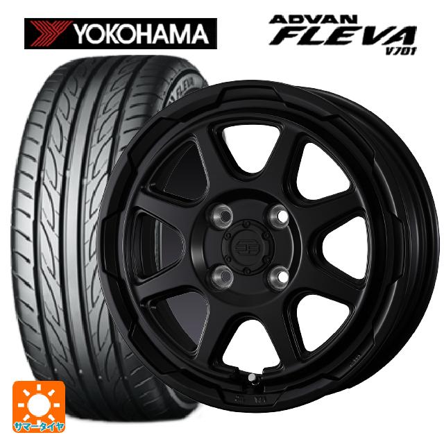 【6/22 20時〜 全品P5倍＆クーポン】165/50R15 73V ヨコハマ アドバン フレバ V701 正規品 ウェッズ ウェッズ アドヴェンチャー スタットベルグ セミマットブラック 15-4.5J 国産車用 サマータイヤホイール4本セット