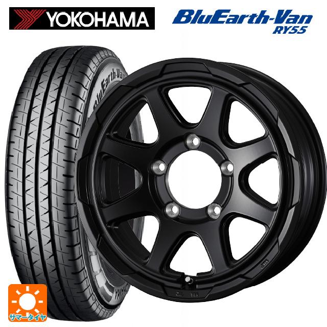 スズキ ジムニーノマド(JC74W)用 195/80R15 107/105N ヨコハマ ブルーアースキャンパー RY55E ウェッズ ウェッズ アドヴェンチャー スタットベルグ # セミマットブラック 新品サマータイヤホイール 4本セット