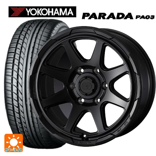 2024年製 215/65R16 109/107S ヨコハマ パラダ PA03 ホワイトレター ウェッズ ウェッズ アドヴェンチャー スタットベルグ セミマットブラック 16-6.5J 国産車用 サマータイヤホイール4本セット その1