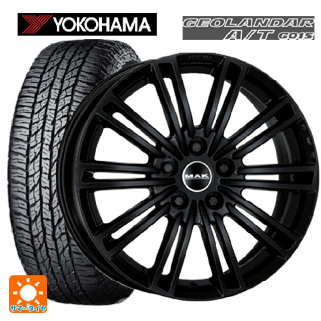 【5/20限定 最大3万円OFFクーポン】ランドローバー ディフェンダー(LE系)用 255/70R18 113H ヨコハマ ジオランダー A/T G015 ブラックレター マック ヨーク グロスブラック 新品サマータイヤホイール 4本セット