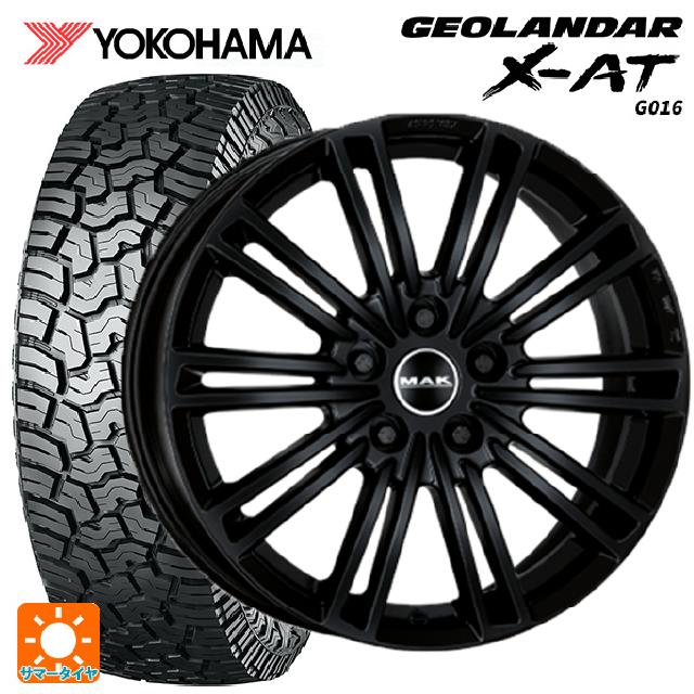 【5/20限定 最大3万円OFFクーポン】ランドローバー ディフェンダー(LE系)用 265/65R18 122/119Q ヨコハマ ジオランダー X-AT G016 ブラックレター マック ヨーク グロスブラック 新品サマータイヤホイール 4本セット