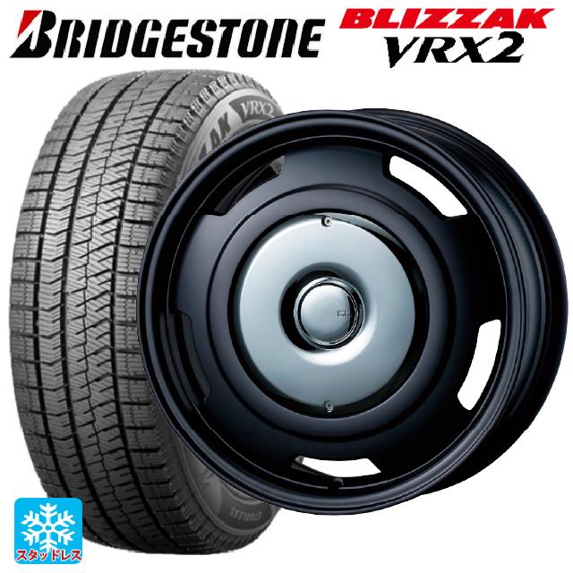 【6/15〜16限定 全品P5倍＆クーポン】ミニ ミニ(F55/F56/F57)用 2024年製 195/55R16 87Q ブリヂストン ブリザック VRX2 正規品 ティーエーエス コレクティブライン ビター マットブラック/クローム 新品スタッドレスタイヤホイール 4本セット