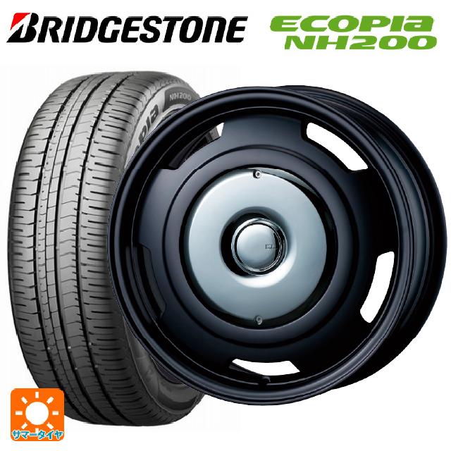 【6/15〜16限定 全品P5倍＆クーポン】シトロエン C3(B6系)用 205/55R16 91V ブリヂストン エコピア NH200 正規品 ティーエーエス コレクティブライン ビター マットブラック/クローム 新品サマータイヤホイール 4本セット
