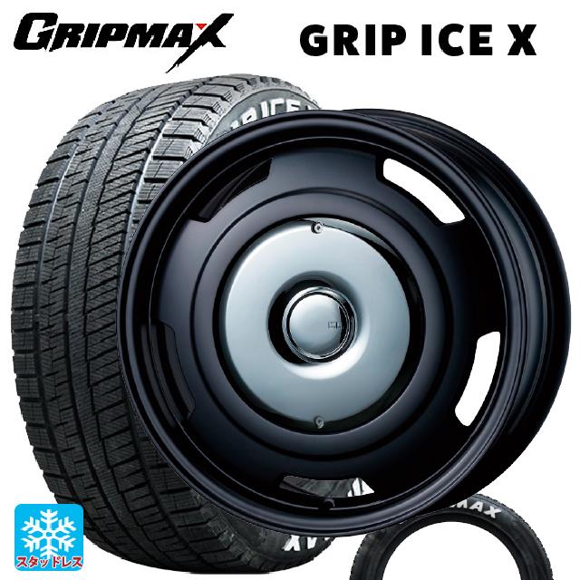 フィアット ドブロ(K9F)用 205/60R16 96T XL グリップマックス グリップアイスX ホワイトレター # ティーエーエス コレクティブライン ビター マットブラック/クローム 新品スタッドレスタイヤホイール 4本セット