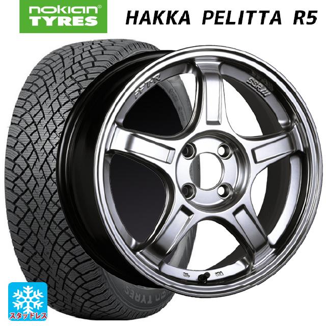 【6/20限定 全品P5倍＆クーポン】ニッサン ノートオーラ(E13)用 205/50R17 93R XL ノキアン ハッカペリッタR5 タナベ SSR GT X03 クロムシルバー 新品スタッドレスタイヤホイール 4本セット