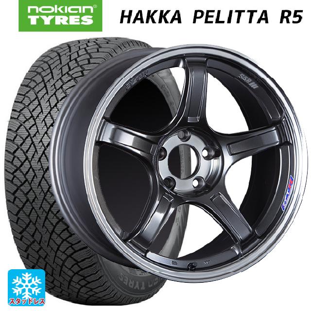 225/45R18 95T XL ノキアン ハッカペリッタR5 タナベ SSR GT X03 マシンドグラファイトガンメタ＋スモーククリア 18-7.5J 国産車用 スタッドレスタイヤホイール4本セット