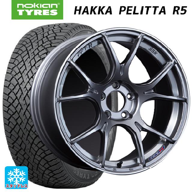 【6/15〜16限定 全品P5倍＆クーポン】2022年製 225/45R18 95T XL ノキアン ハッカペリッタR5(数量限定) タナベ SSR GT X02 ダークシルバー 18-7.5J 国産車用 スタッドレスタイヤホイール4本セット