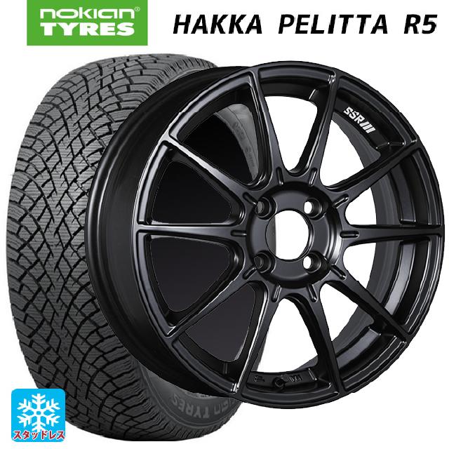 【6/11 1:59迄 全品ポイント5倍】215/55R17 98R XL ノキアン ハッカペリッタR5 タナベ SSR GT X01 フラットブラック 17-7J 国産車用 スタッドレスタイヤホイール4本セット