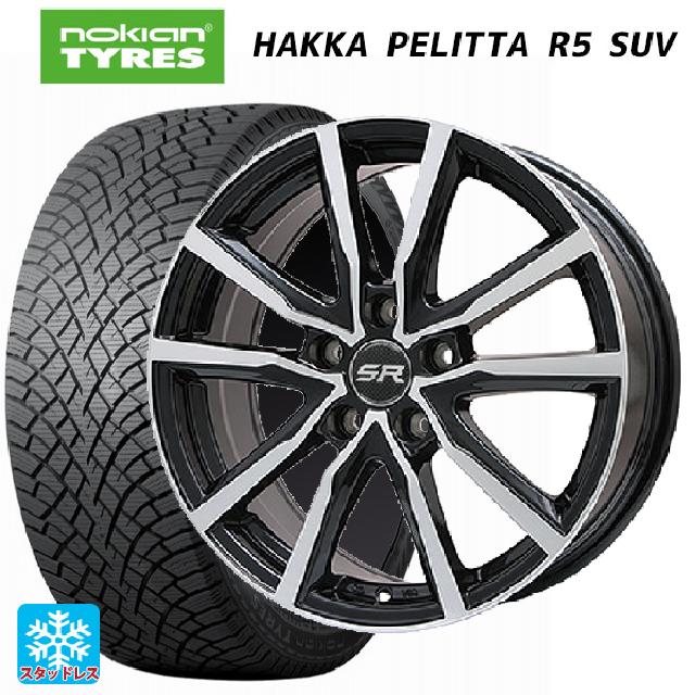 スバル フォレスター(SL系)用 225/55R18 102R XL ノキアン ハッカペリッタR5 SUV エンケイ パフォーマンスライン PF06 マシニングブラック 新品スタッドレスタイヤホイール 4本セット