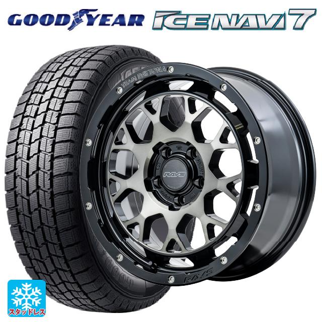 215/45R17 87Q グッドイヤー アイスナビ7(限定) # レイズ チームデイトナ M9+ BEL 17-7J 国産車用 スタッドレスタイヤホイール4本セット