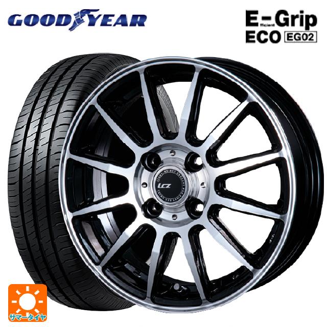 【5/20限定 最大3万円OFFクーポン】185/70R14 88S グッドイヤー エフィシェントグリップ エコ EG02 # インターミラノ インターミラノ LCZ-012 ブラックポリッシュ 14-5.5J 国産車用 サマータイヤホイール4本セット