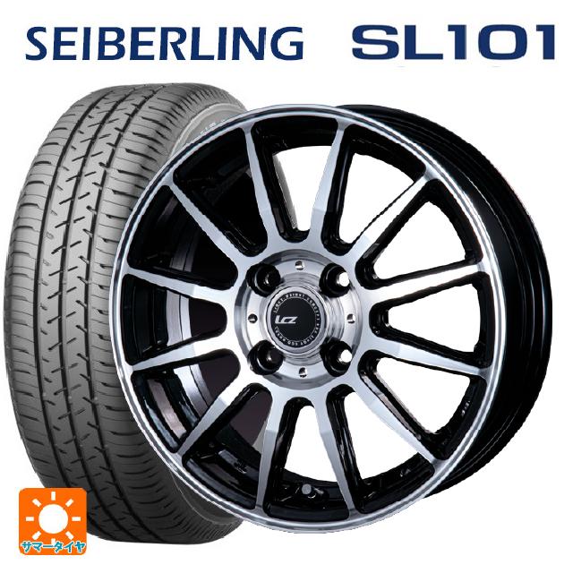 即日発送 185/70R14 88S セイバーリング セイバーリング SL101(ブリヂストン工場生産） # インターミラノ インターミラノ LCZ-012 ブラックポリッシュ 14-5.5J 国産車用 サマータイヤホイール4本セット