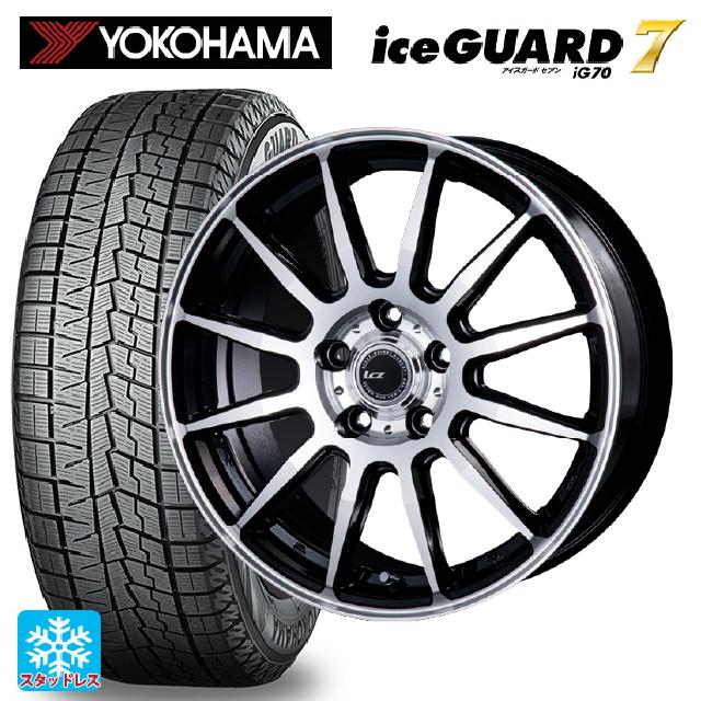 【最大3万円OFFクーポン 5/16 1:59迄】205/60R16 96Q XL ヨコハマ アイスガード7(IG70) インターミラノ インターミラノ LCZ-012 ブラックポリッシュ 16-6.5J 国産車用 スタッドレスタイヤホイール4本セット