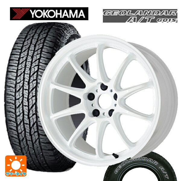 【最大3万円OFFクーポン 5/16 1:59迄】ホンダ ZR-V(RZ4)用 225/60R17 99T ヨコハマ ジオランダー A/T G015 ホワイトレター エモーション ZR10 AZW 新品サマータイヤホイール 4本セット