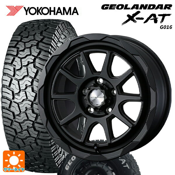 【6/15〜16限定 全品P5倍＆クーポン】225/70R16 103S ヨコハマ ジオランダー X-AT G016 ホワイトレター 正規品 ウェッズ マッドヴァンス06 フルマットブラック 16-7J 国産車用 サマータイヤホイール4本セット